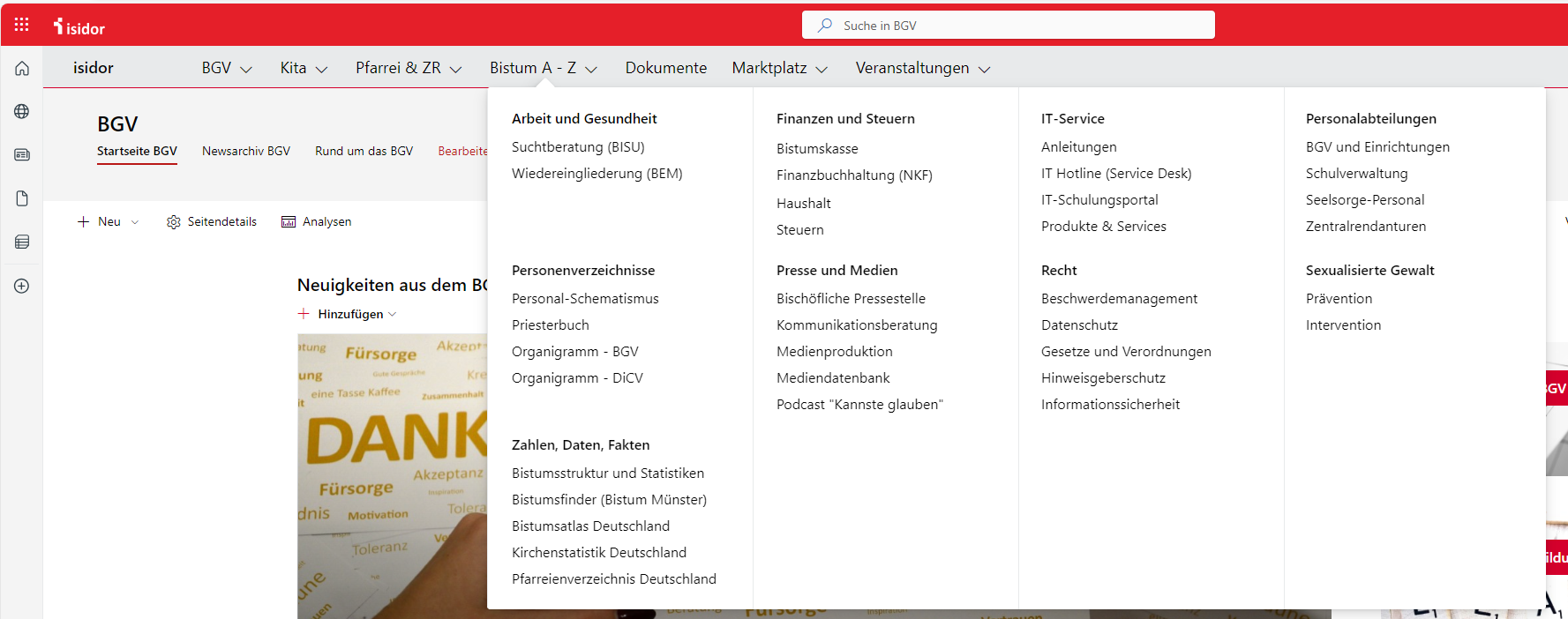 Screenshot - Intranet -Bistum Münster - Navigation.png